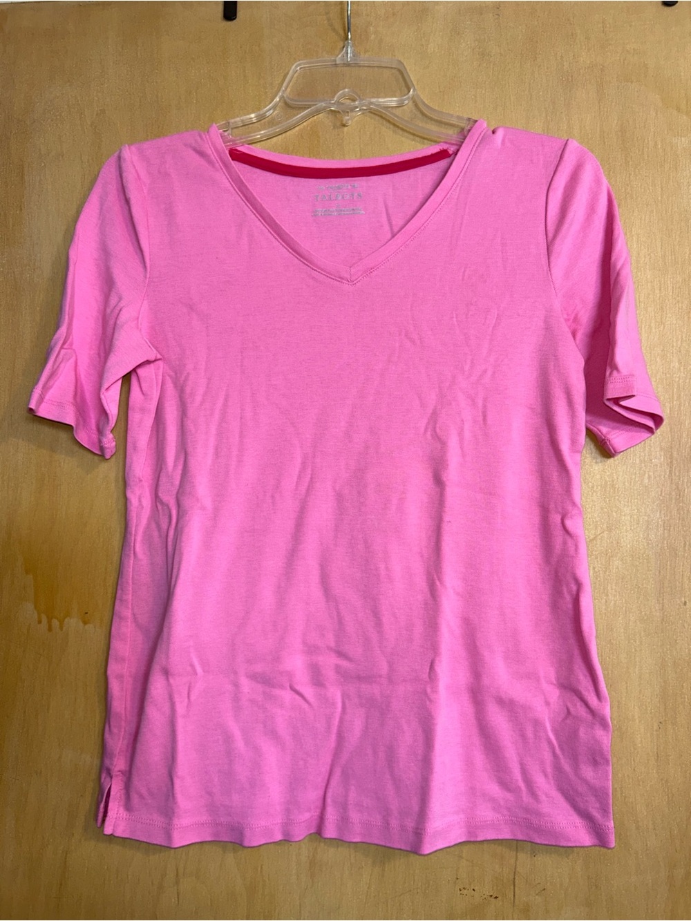 Talbots The Talbots Tee V-Neck Pink Short Sleeve Tee Medium Excellent Cond!!!